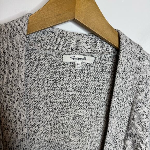 Madewell Midland Open Front Cardigan Sweater Speckled Size XXS - Picture 3 of 5